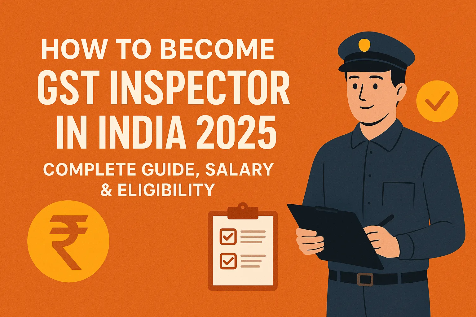How to Become GST Inspector in India 2025 - Complete Guide, Salary & Eligibility