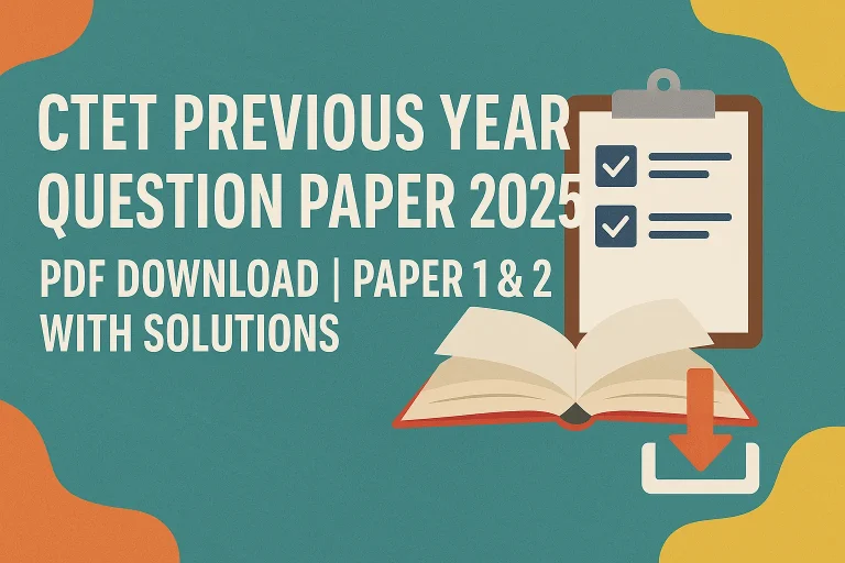 CTET Previous Year Question Paper