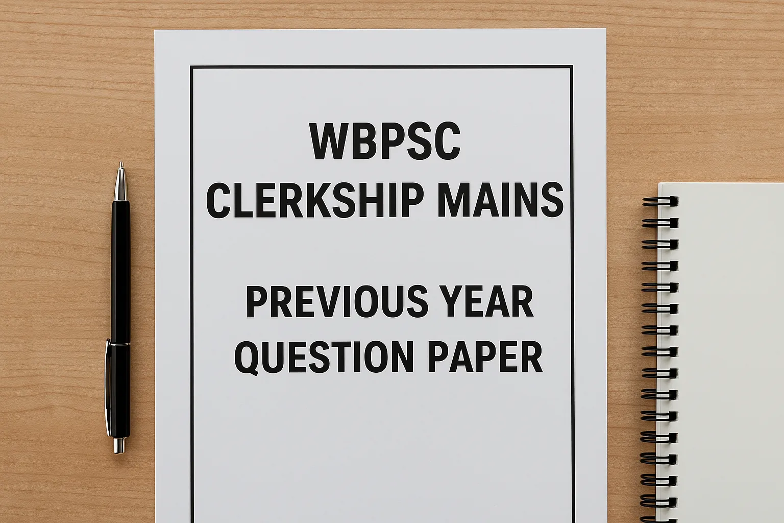WBPSC Clerkship Mains Previous Year Question Paper