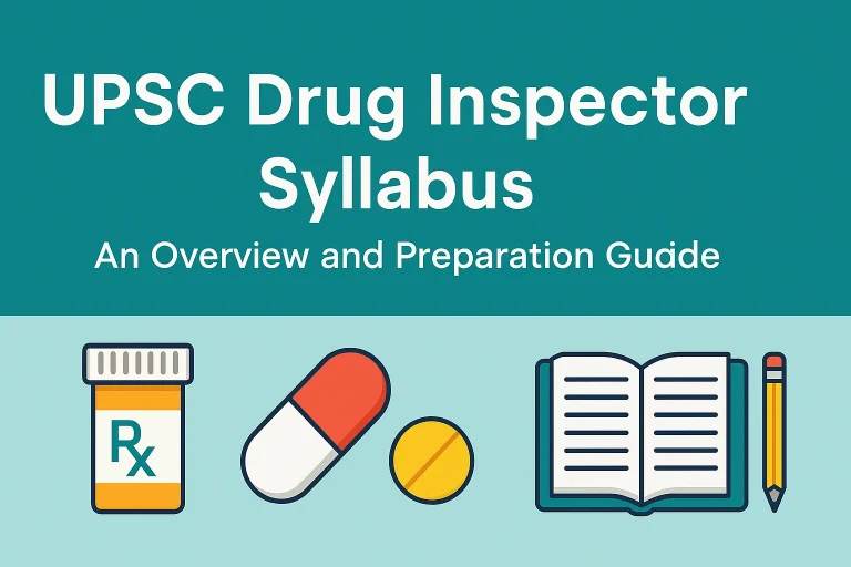 upsc drug inspector syllabus