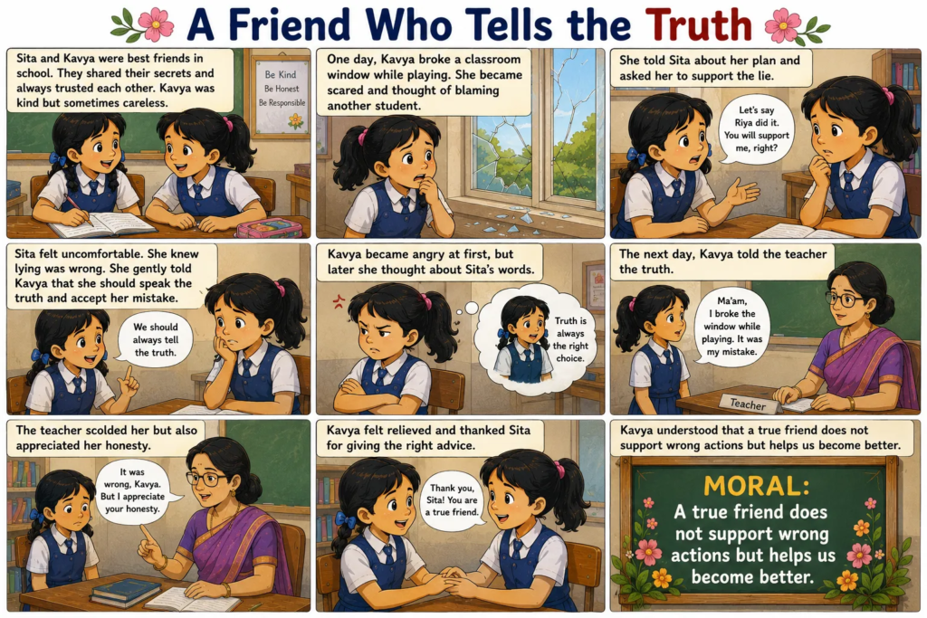 A Friend Who Tells the Truth-Friendship Moral Stories in English