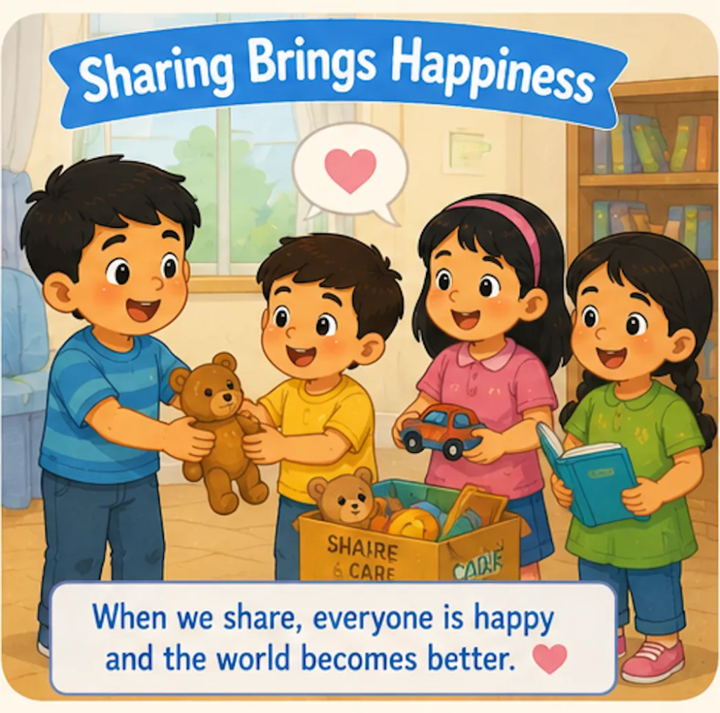 Sharing Brings Happiness - Moral Stories in English for Class 5