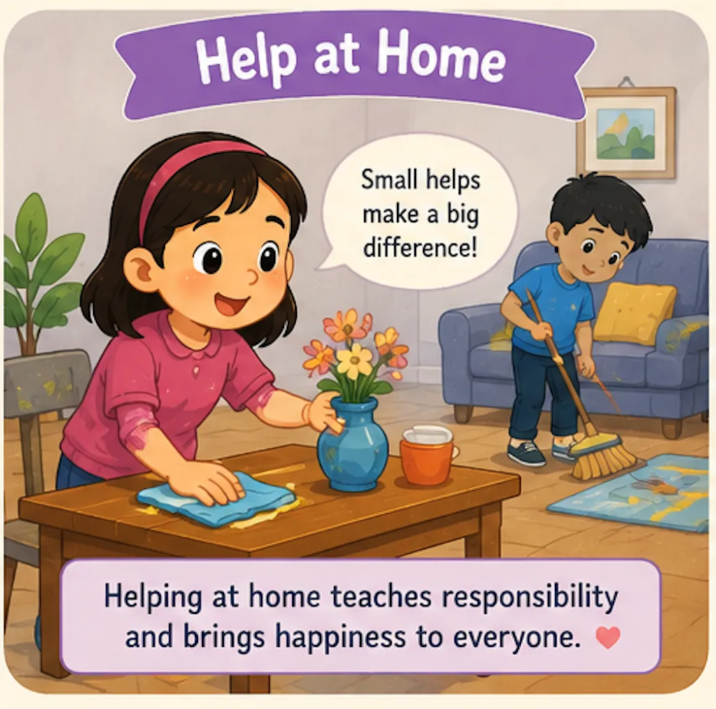 Help at Home - Moral Stories in English for Class 5