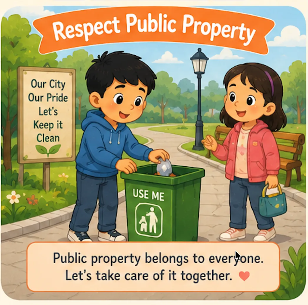 Respect Public Property - Moral Stories in English for Class 5