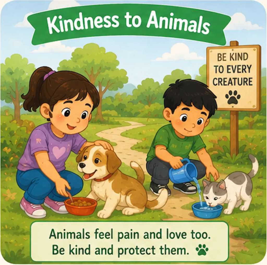 Kindness to Animals - Moral Stories in English for Class 5