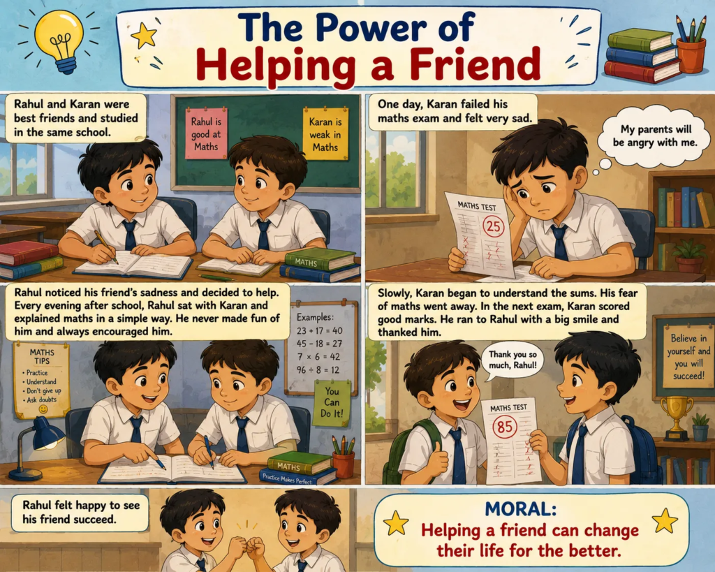 The Power of Helping a Friend-Friendship Moral Stories in English