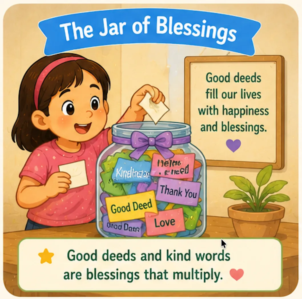 The Jar of Blessings - 20 Lines Short Stories with Moral