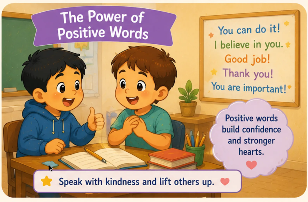 The Power of Positive Words - 20 Lines Short Stories with Moral