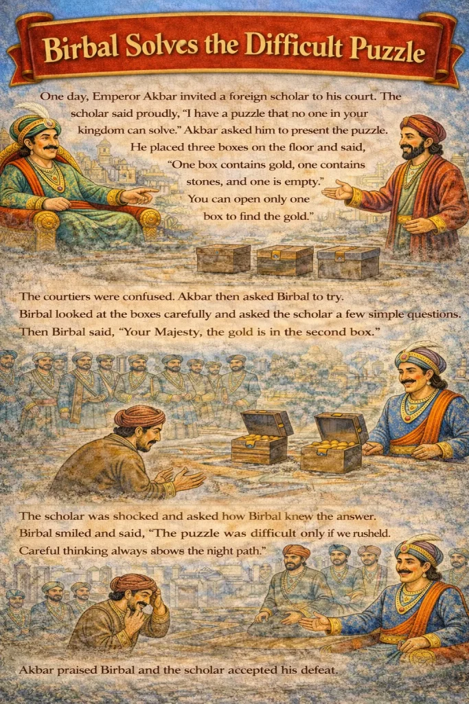 Birbal Solves the Difficult Puzzle