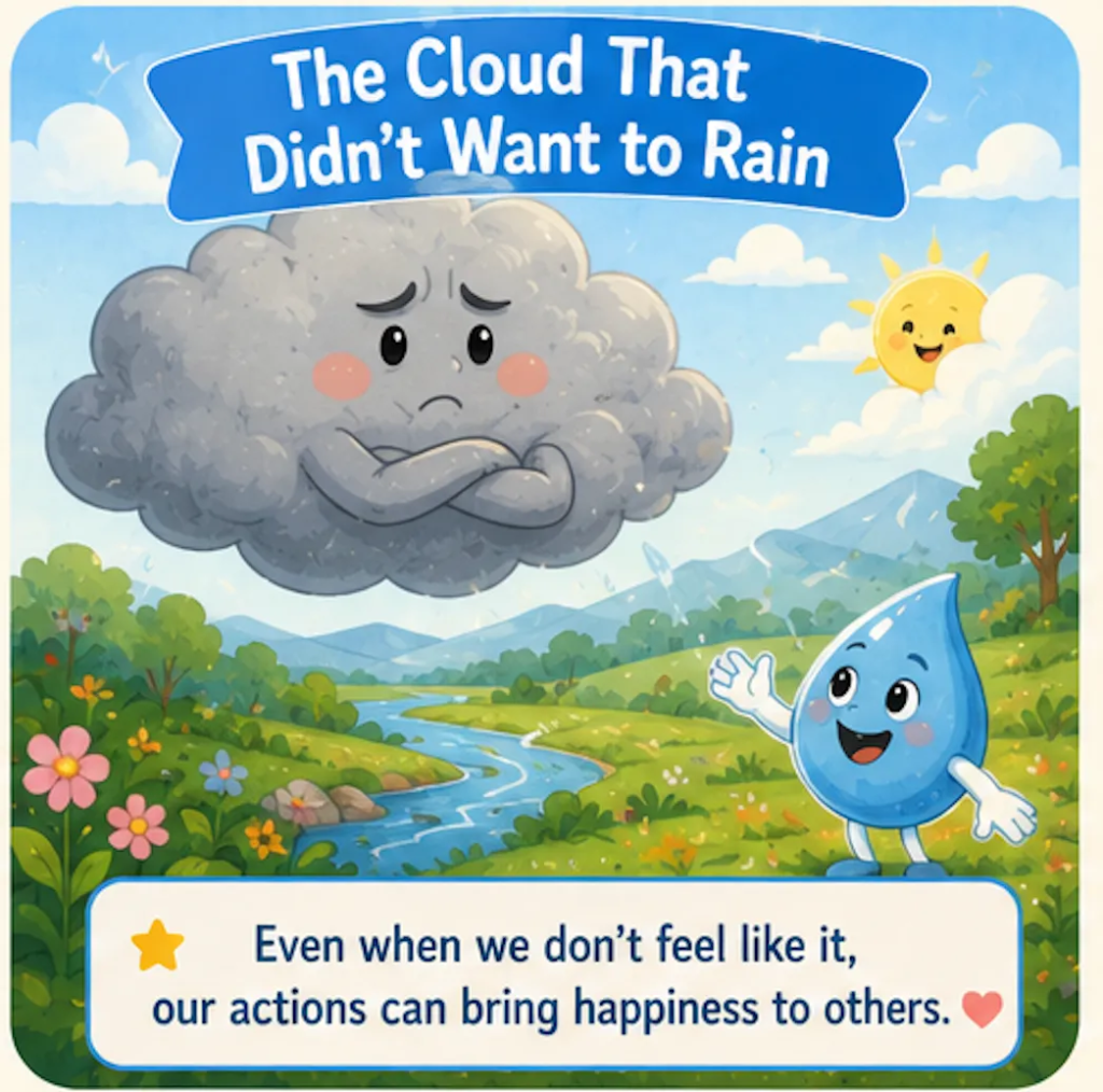 The Cloud That Didn’t Want to Rain- 1 Minute Bedtime Stories for Kids