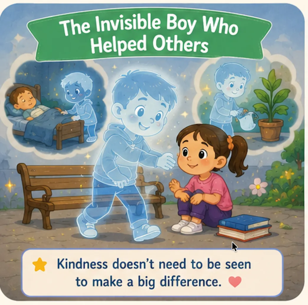 The Invisible Boy Who Helped Others-1 Minute Bedtime Stories for Kids
