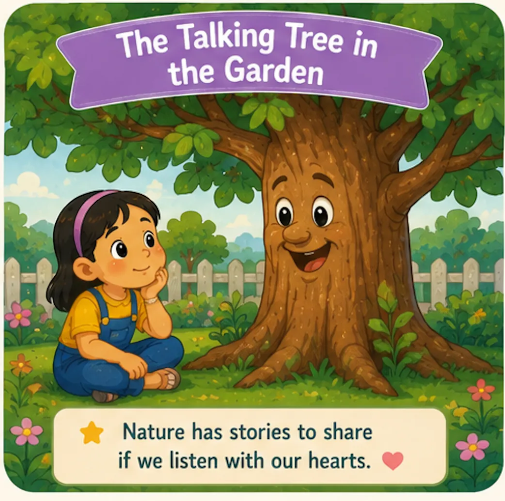The Talking Tree in the Garden- 1 Minute Bedtime Stories for Kids