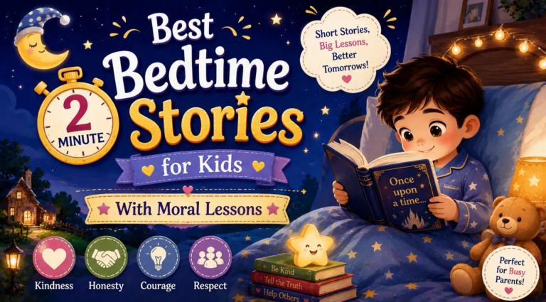 Best 2 Minute Bedtime Stories for Kids With Moral Lessons
