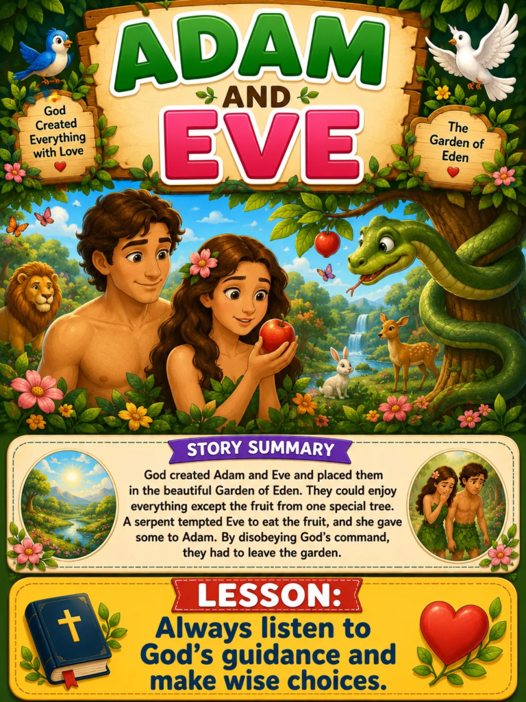 Adam and Eve- Popular Bible Stories for Kids