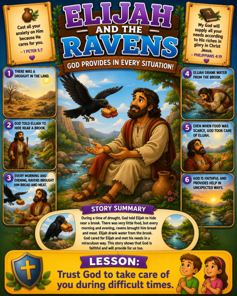 Elijah and the Ravens - Short Bible Stories for Kids