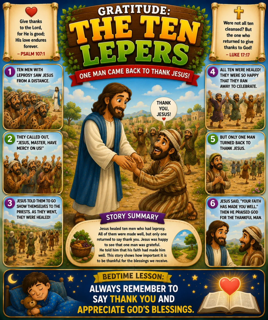 Gratitude- The Ten Lepers -Bible Stories That Teach Important Values