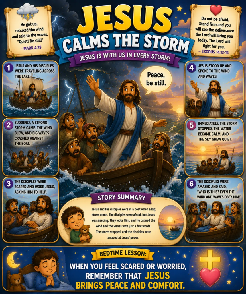 Jesus Calms the Storm - Bedtime Bible Stories for Kids