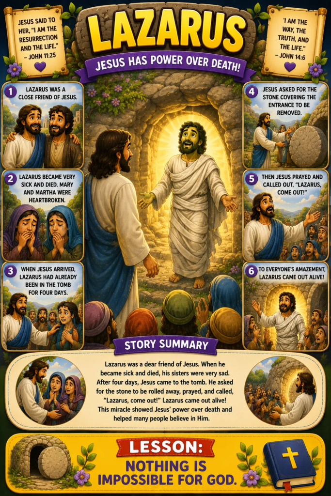 Lazarus -New Testament Bible Stories for Kids