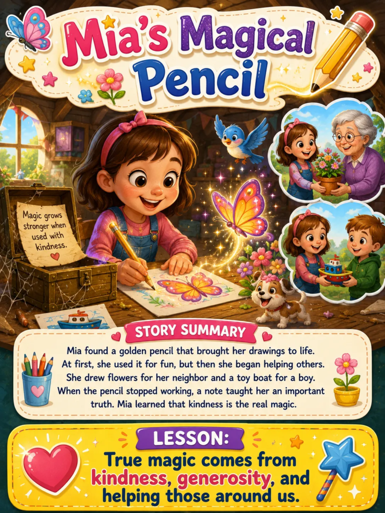 Mia's Magical Pencil - Stories for 7 Year Olds