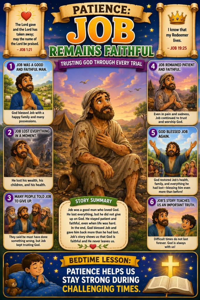 Patience- Job Remains Faithful- Bible Stories That Teach Important Values