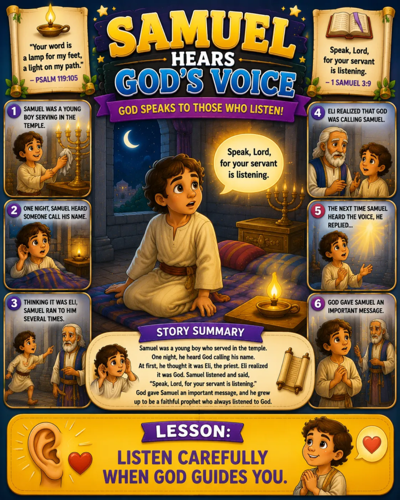 Samuel Hears God's Voice - Short Bible Stories for Kids