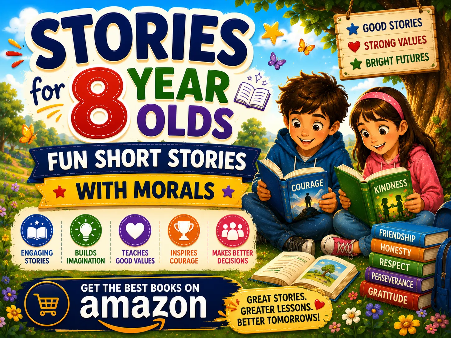 Stories for 8 Year Olds: Fun Short Stories with Moral Lessons