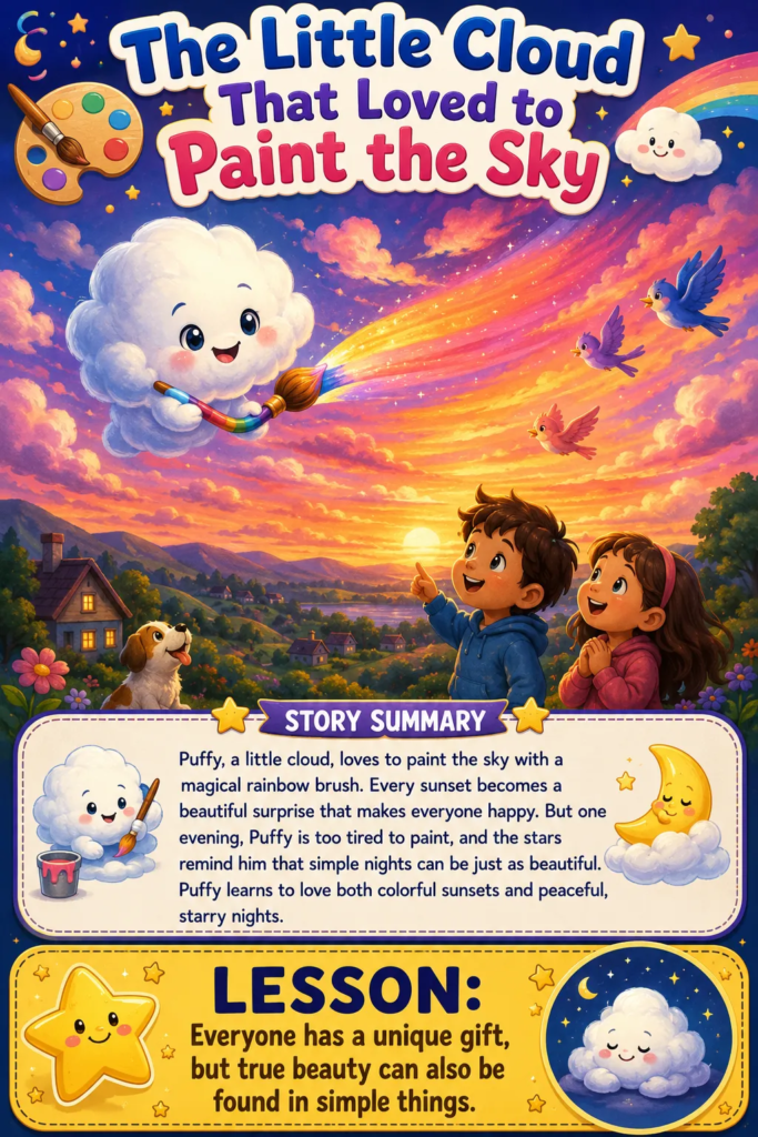 The Little Cloud That Loved to Paint the Sky - Bedtime Stories for 8 Year Olds