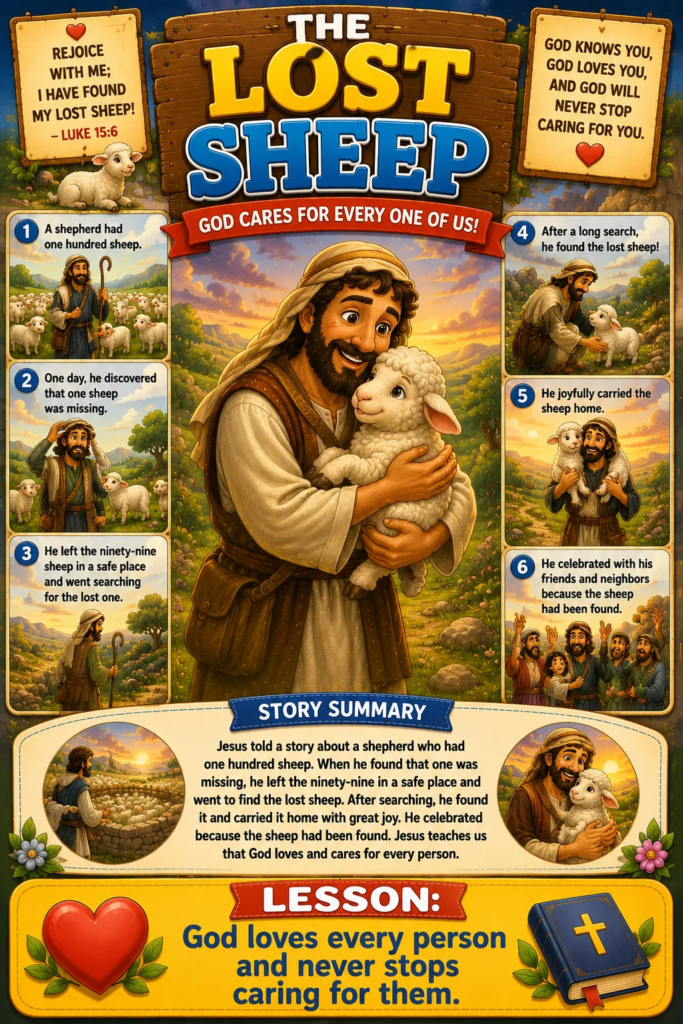 The Lost Sheep -New Testament Bible Stories for Kids