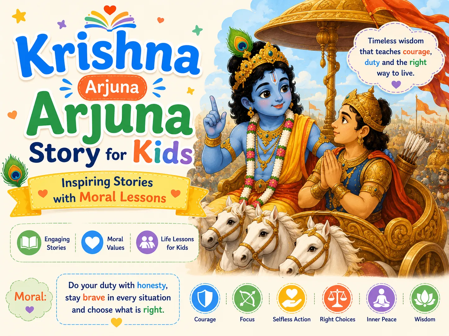 21+ Top Krishna Arjuna Story for Kids in English