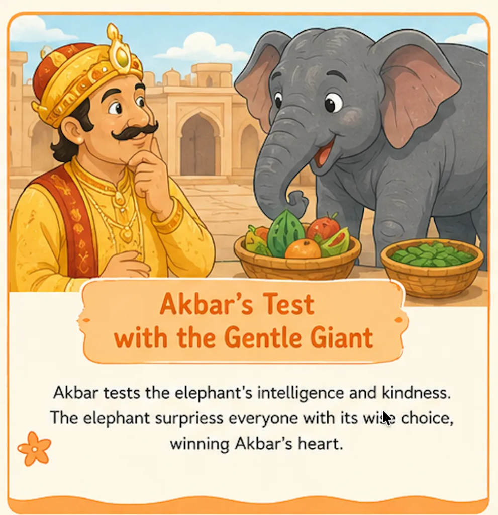 Akbar's Test with the Gentle Giant - Akbar Birbal Elephant Story in English