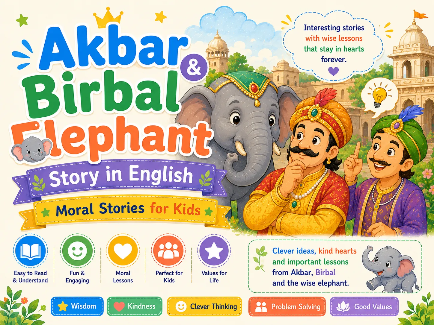 Akbar Birbal Elephant Story in English
