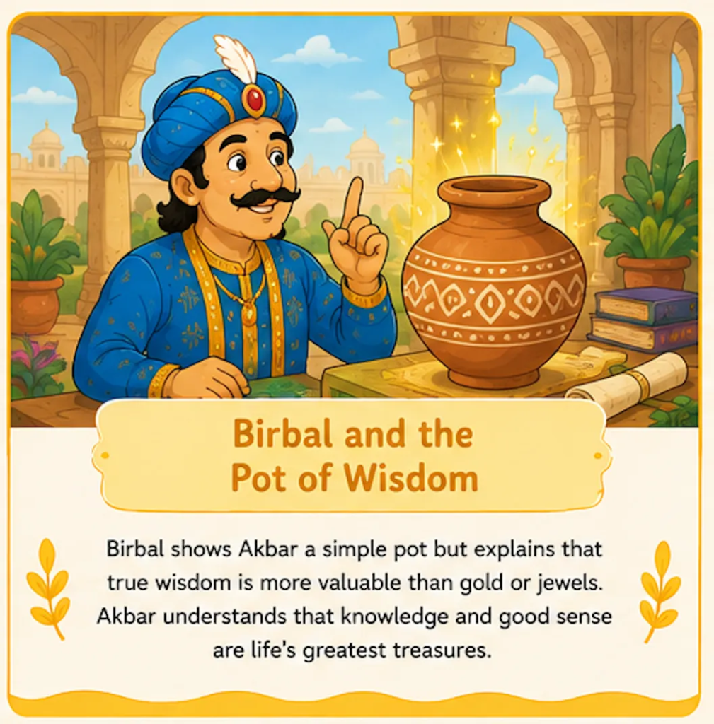 Birbal and the Pot of Wisdom - Akbar and Birbal Stories with Pictures for Kids