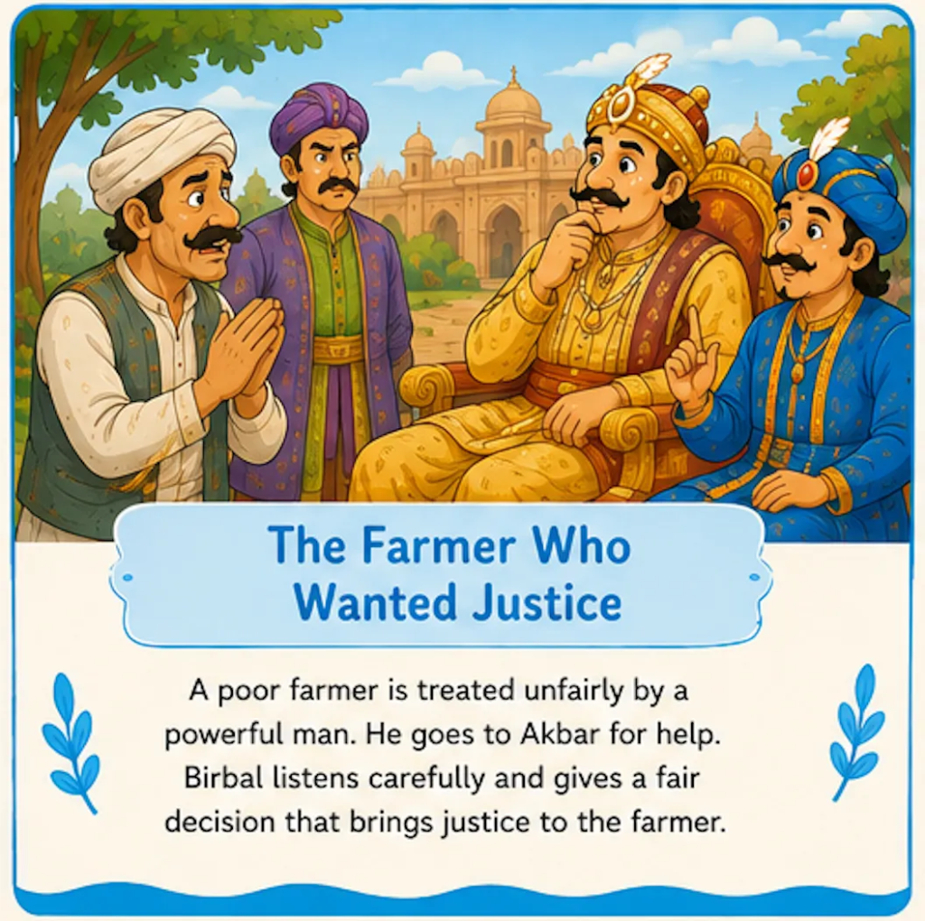 The Farmer Who Wanted Justice - Akbar and Birbal Stories with Pictures for Kids