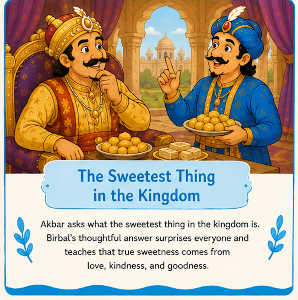 The Sweetest Thing in the Kingdom - Akbar and Birbal Stories with Pictures for Kids