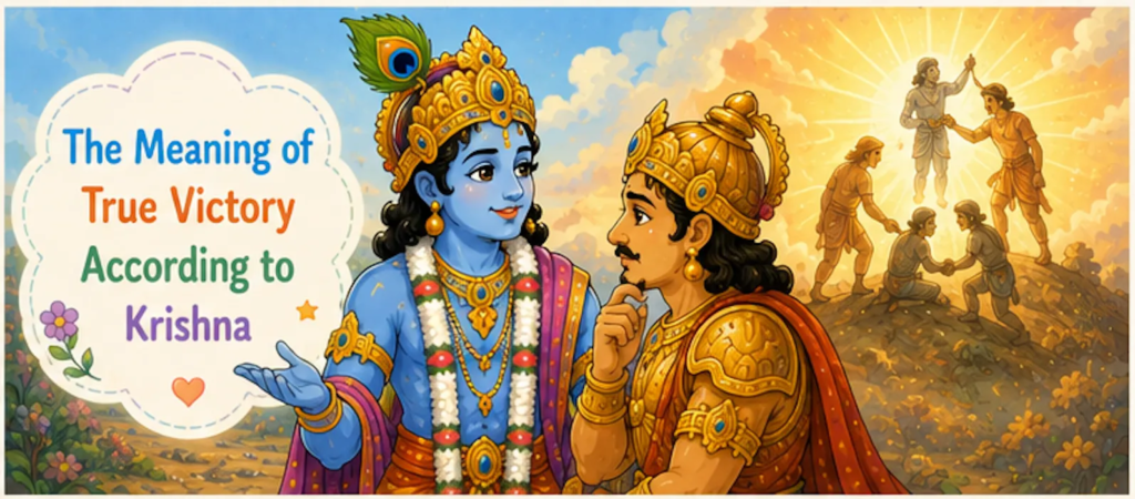 The Meaning of True Victory According to Krishna -Krishna Arjuna Story for Kids 