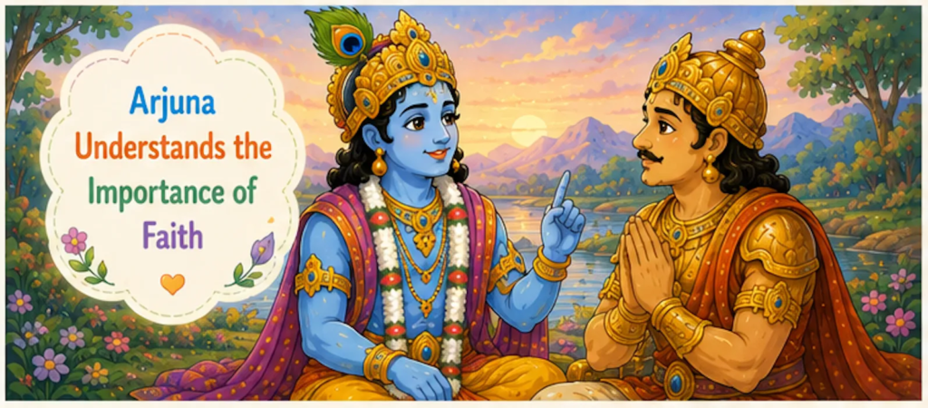 Arjuna Understands the Importance of Faith -Krishna Arjuna Story for Kids 