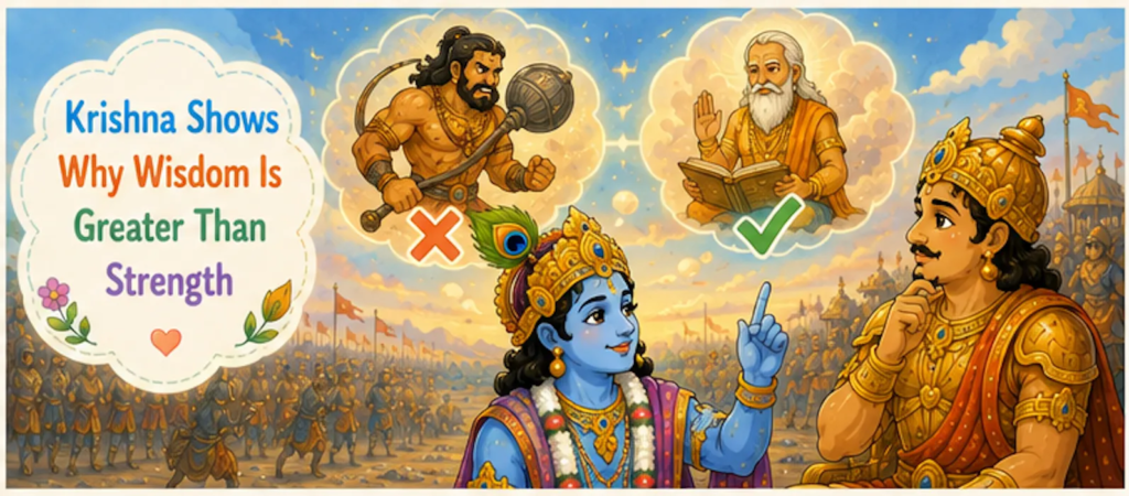 Krishna Shows Why Wisdom Is Greater Than Strength -Krishna Arjuna Story for Kids 