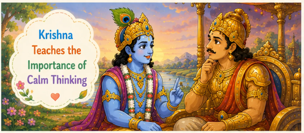 Krishna Teaches the Importance of Calm Thinking -Krishna Arjuna Story for Kids 