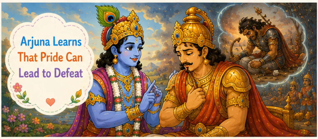 Arjuna Learns That Pride Can Lead to Defeat -Krishna Arjuna Story for Kids 