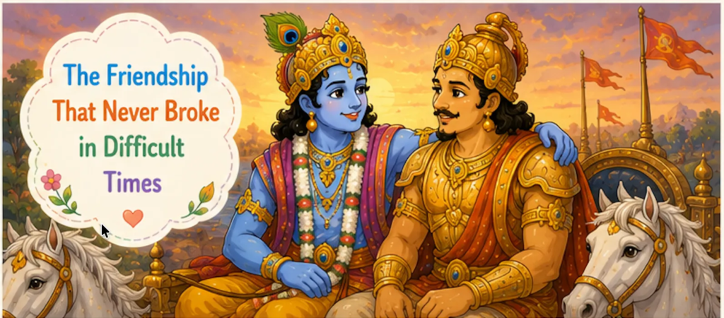 The Friendship That Never Broke in Difficult Times -Krishna Arjuna Story for Kids 