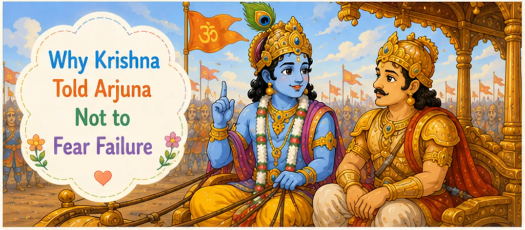 Why Krishna Told Arjuna Not to Fear Failure -Krishna Arjuna Story for Kids 