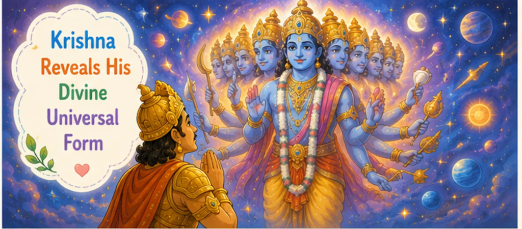 Krishna Reveals His Divine Universal Form -Krishna Arjuna Story for Kids 