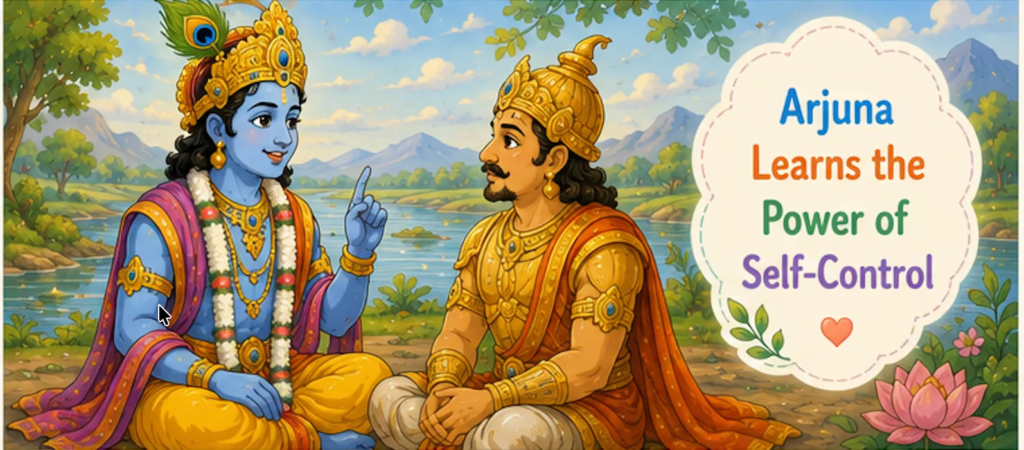 Arjuna Learns the Power of Self-Control -  -Krishna Arjuna Story for Kids 