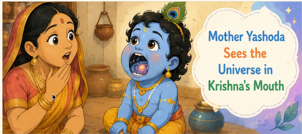 Mother Yashoda Sees the Universe in Krishna's Mouth