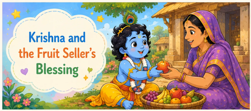 Krishna and the Fruit Seller's Blessing
