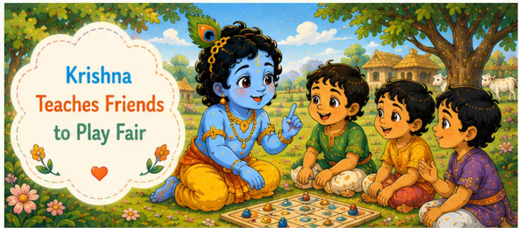 Krishna Teaches Friends to Play Fair - Little Krishna Story in English for Kids 