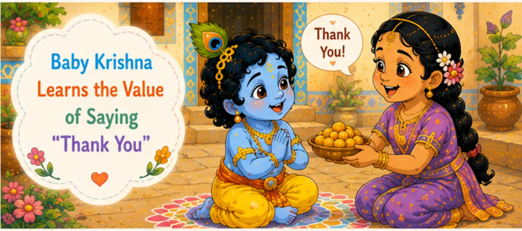Baby Krishna Learns the Value of Saying "Thank You" - Little Krishna Story in English for Kids 