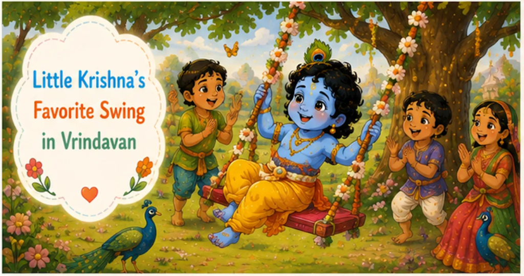 Little Krishna's Favorite Swing in Vrindavan - Little Krishna Story in English for Kids 