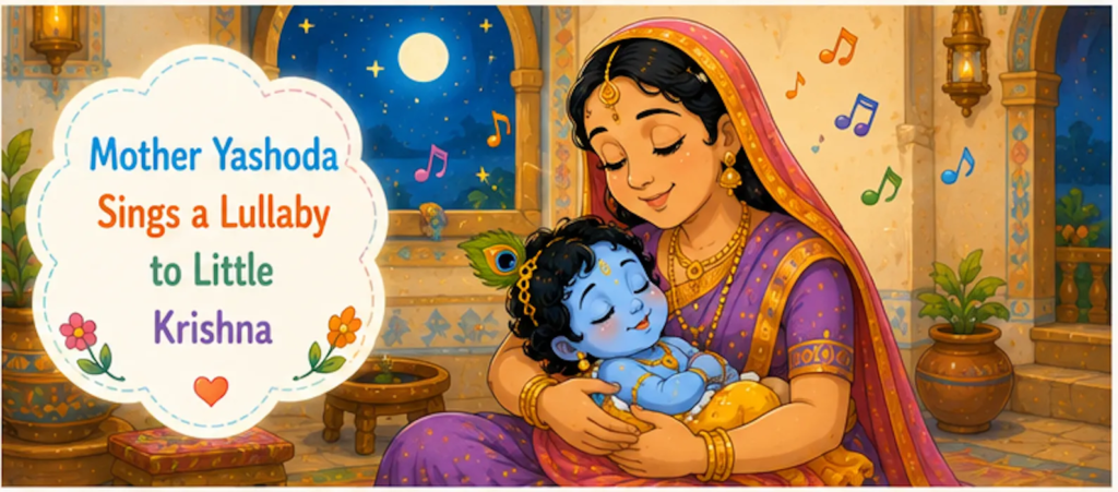 Mother Yashoda Sings a Lullaby to Little Krishna - Little Krishna Story in English for Kids 