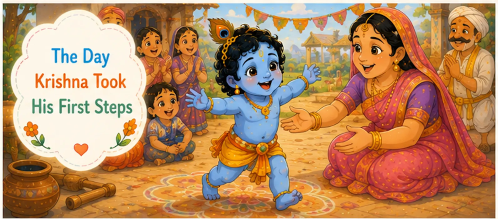 The Day Krishna Took His First Steps - Little Krishna Story in English for Kids 